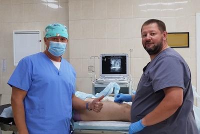 Doctors Semenov A.Y. and Fyodorov D.A. after successful laser procedures