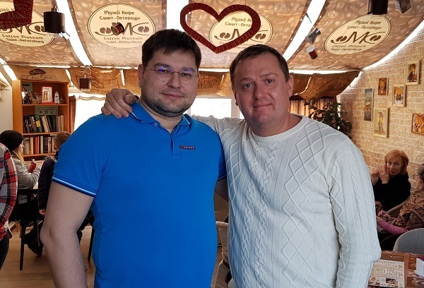 Семенов А.Ю. и Черных К.П. на совещании флебологов в Санкт-Петербурге, март 2018 года