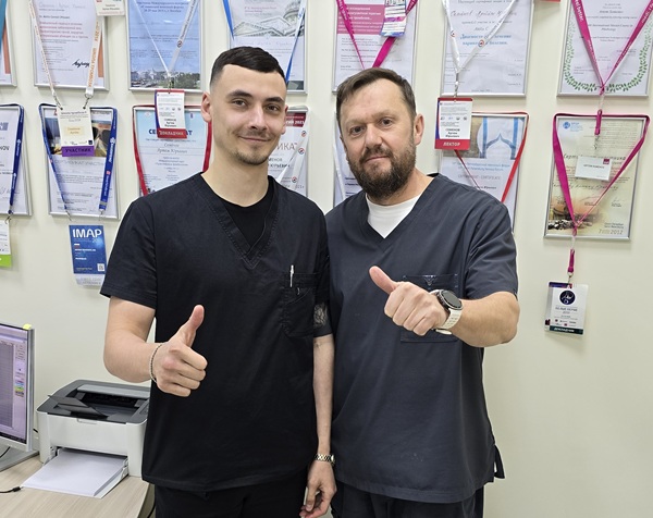 Хирург флеболог Колесник А.В. из Москвы с Семеновым А.Ю. после мастер-класса