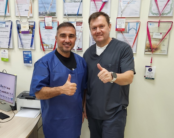 Хирург флеболог Неделько Д.Е. из Краснодара с Семеновым А.Ю. после мастер-класса