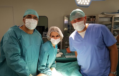 Семенов А.Ю. с доктором Антонио Рейна в операционной