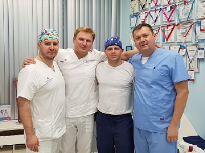 Дружеский визит в &quot;ЦСФ&quot; флебологов из Новороссийска Лебедева С.С. и Пироженко П.А., 23.10.2019.