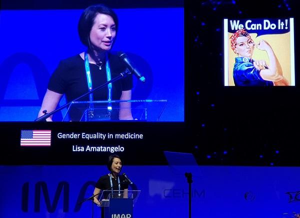 «Гендерное неравенство в медицине» - докладывает доктор Liza Amatangelo (USA)